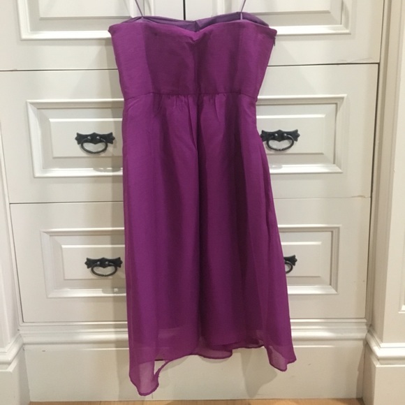 J Crew Silk Chiffon Strapless Dress - Picture 2 of 3